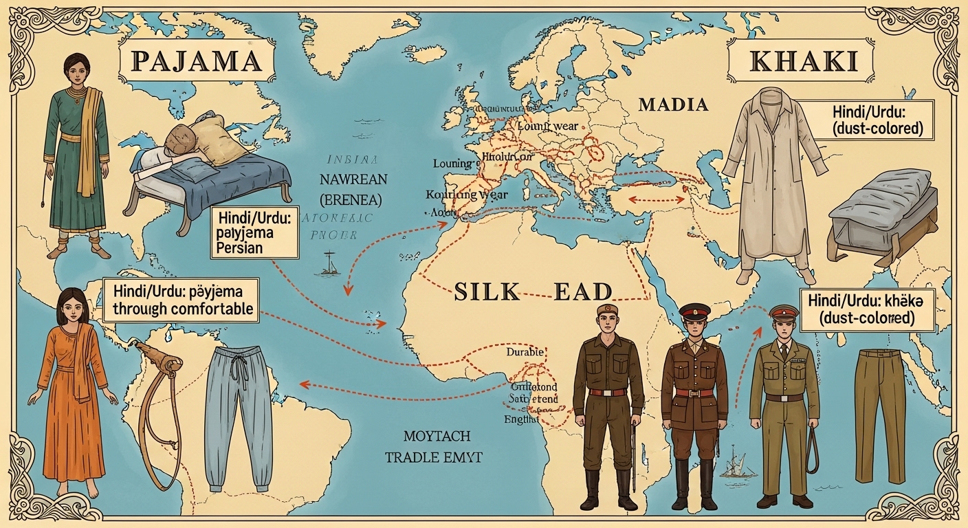 language from which we get pajama and khaki​
