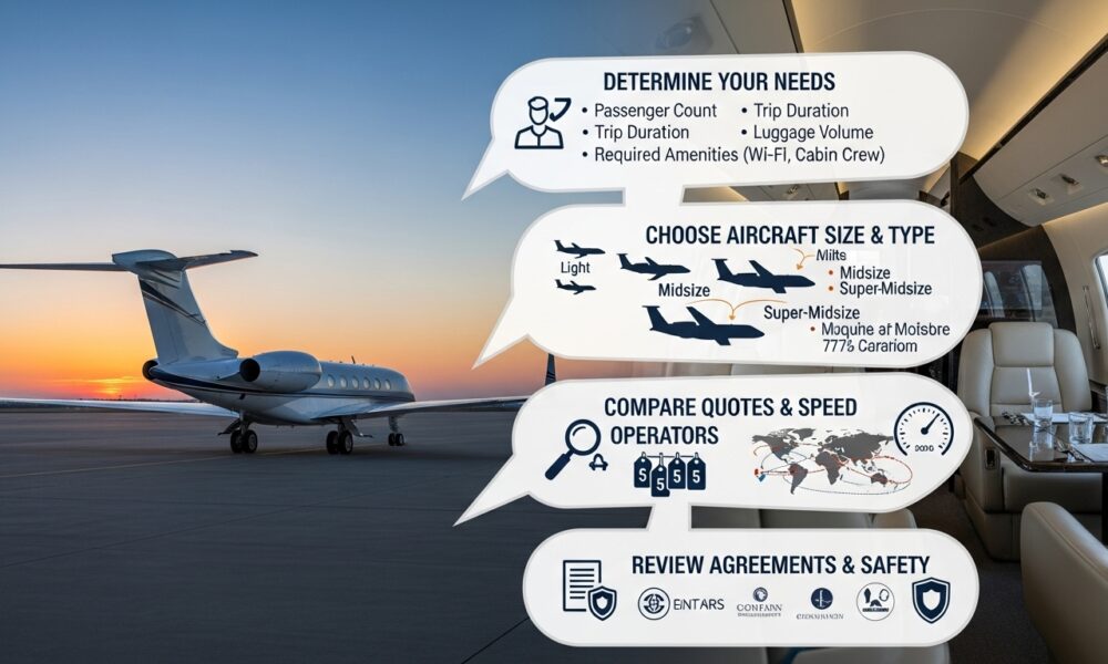 How to Find the Right Private Jet for Rent for Your Next Trip