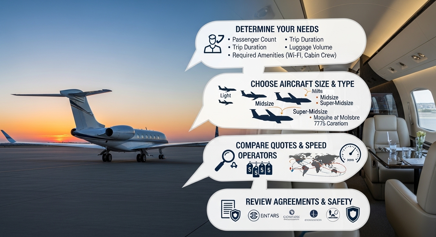 How to Find the Right Private Jet for Rent for Your Next Trip