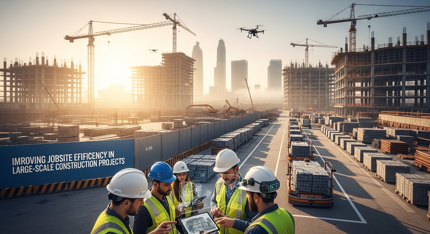 Improving Jobsite Efficiency in Large-Scale Construction Projects